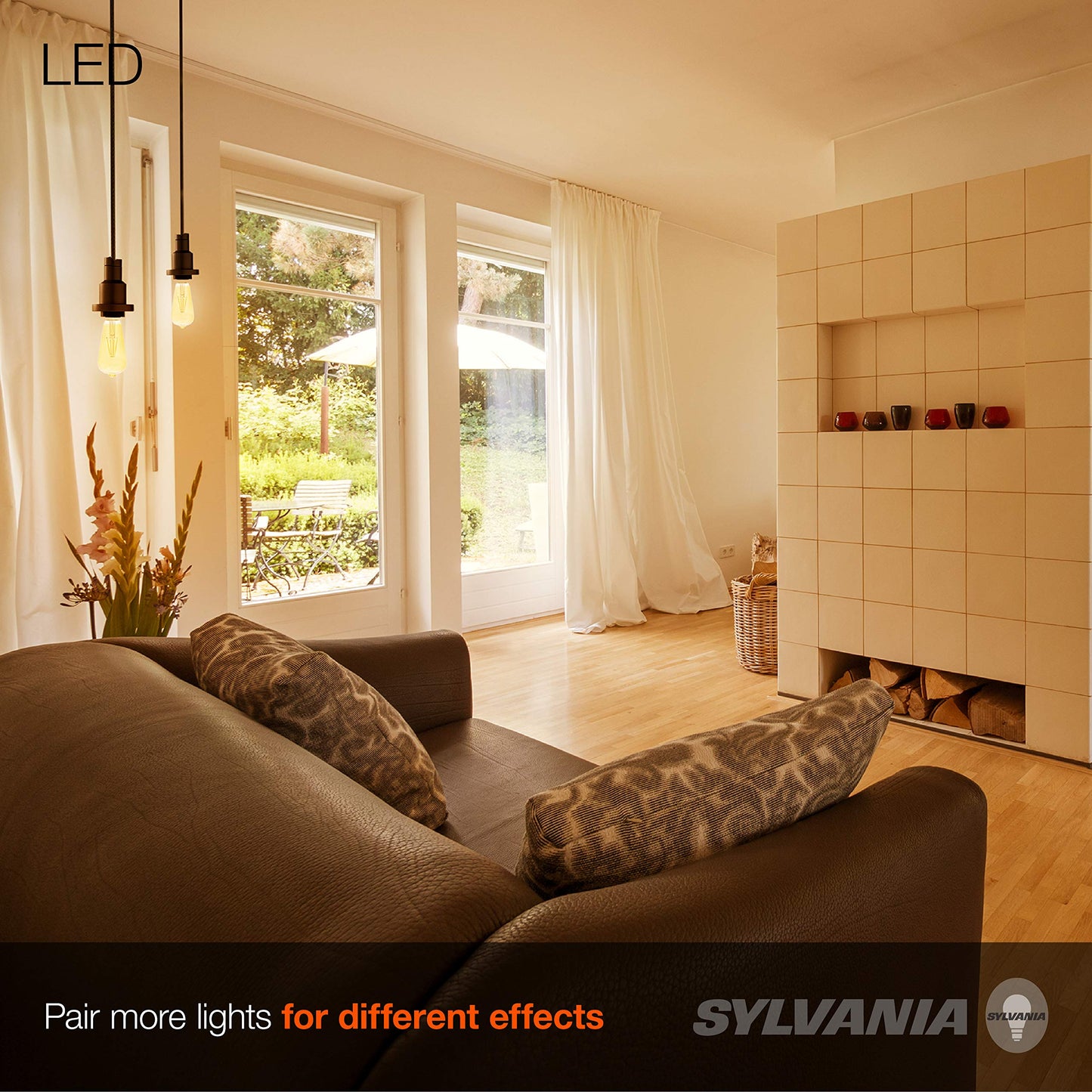 Sylvania LED Vintage ST19 60W Equivalent, Efficient 7W, E26 Medium Base, Dimmable 2175K Amber Glow Light Bulb - 1 Pack (75353)