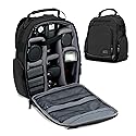 USA Gear Portable Camera Backpack for DSLR with Customizable Accessory Dividers, Weather Resistant Bottom and Comfortable Back Support - Compatible
