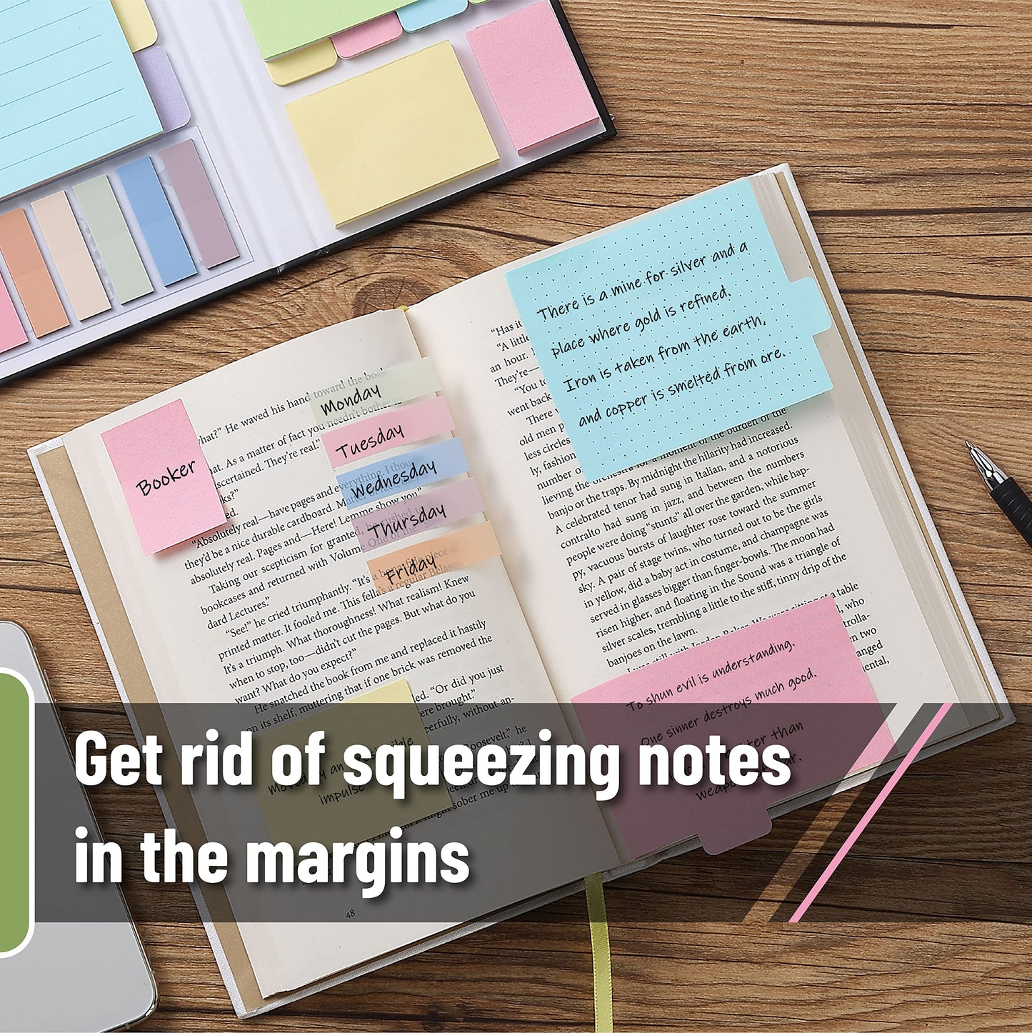 Mr. Pen- Sticky Notes Set, 410 Pack, Ruled