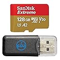SanDisk 128GB MicroSDXC Extreme Memory Card Compatible with Insta360 Ace Pro 2, Ace, and Ace Pro Action Camera (SDSQXAA-128G-GN6MN) C10 V30 Bundle