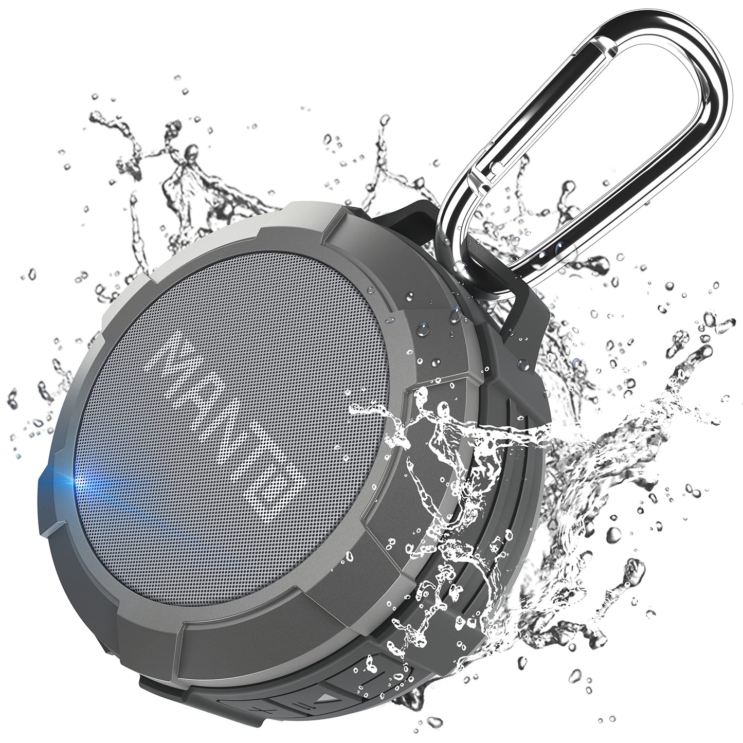 MANTO Bluetooth Speaker IPX5 Waterproof Portable Shower Speaker, 12H Battery, Bluetooth & Micro SD Playback (Up to 32GB, Card Not Included), Compact