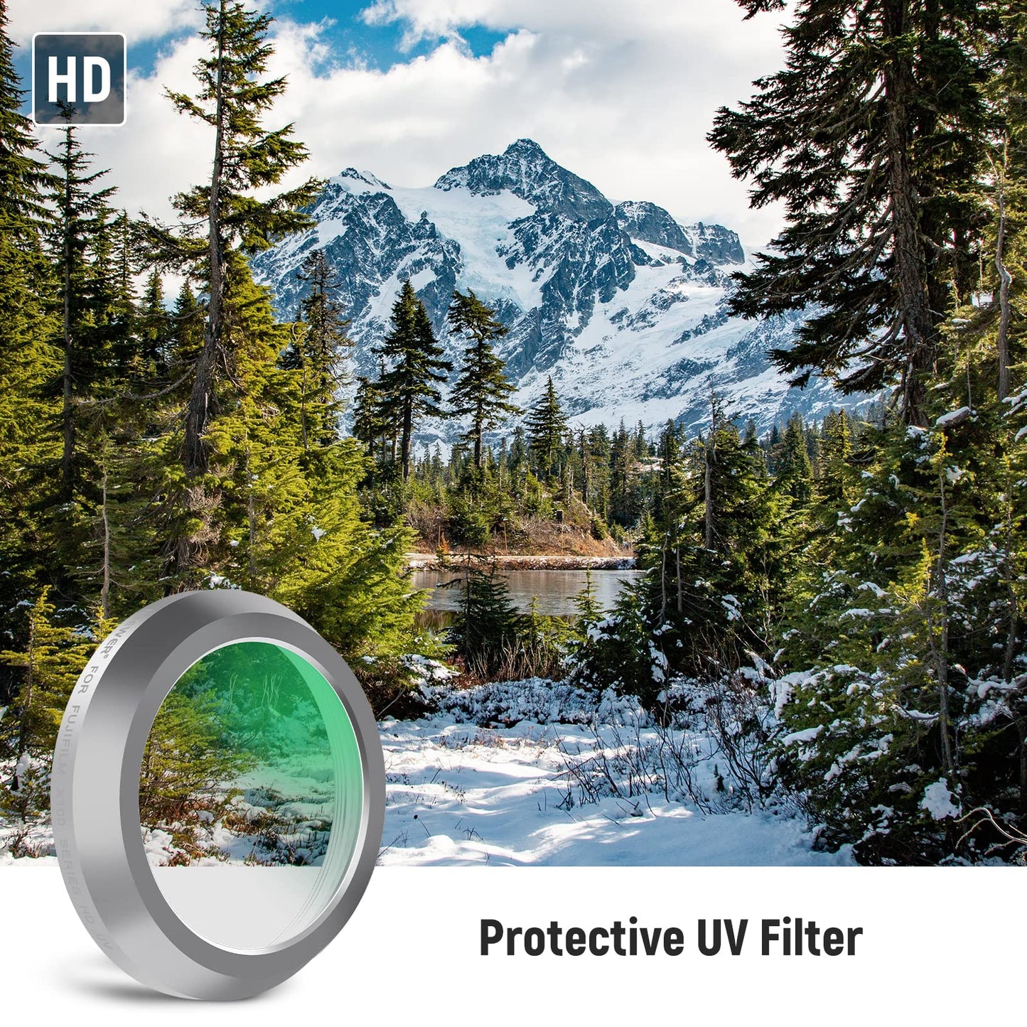 NEEWER UV Protection Filter for X100 Series Cameras, Multi Coated HD Optical Glass Build Lens Filter Accessory Compatible with Fujifilm X100 X100S