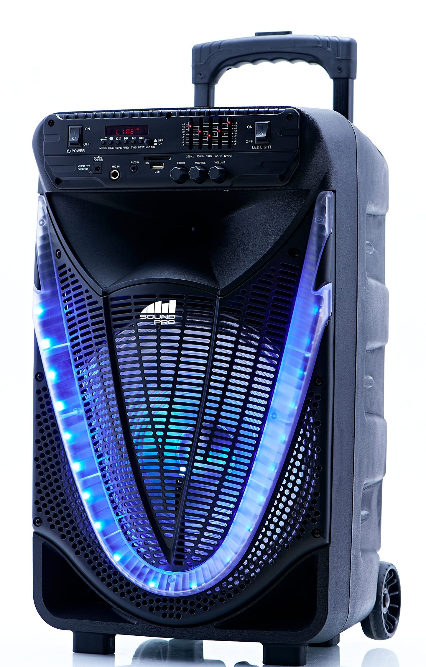 Naxa Electronics NDS-1233 12-Inch Bluetooth Portable Party System with Disco Light