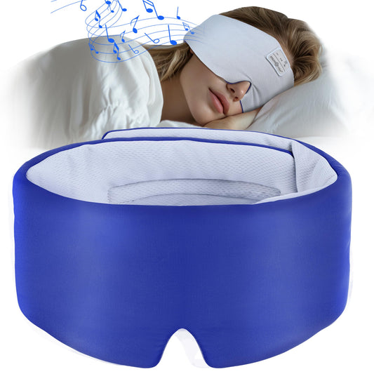 MUSICOZY Ice Silk Sleep Headphones with Bluetooth Mask, Eye Mask for Sleeping in Total Darkness, 5.4 Bluetooth Sleep Mask Sleep Headphones, Soft…