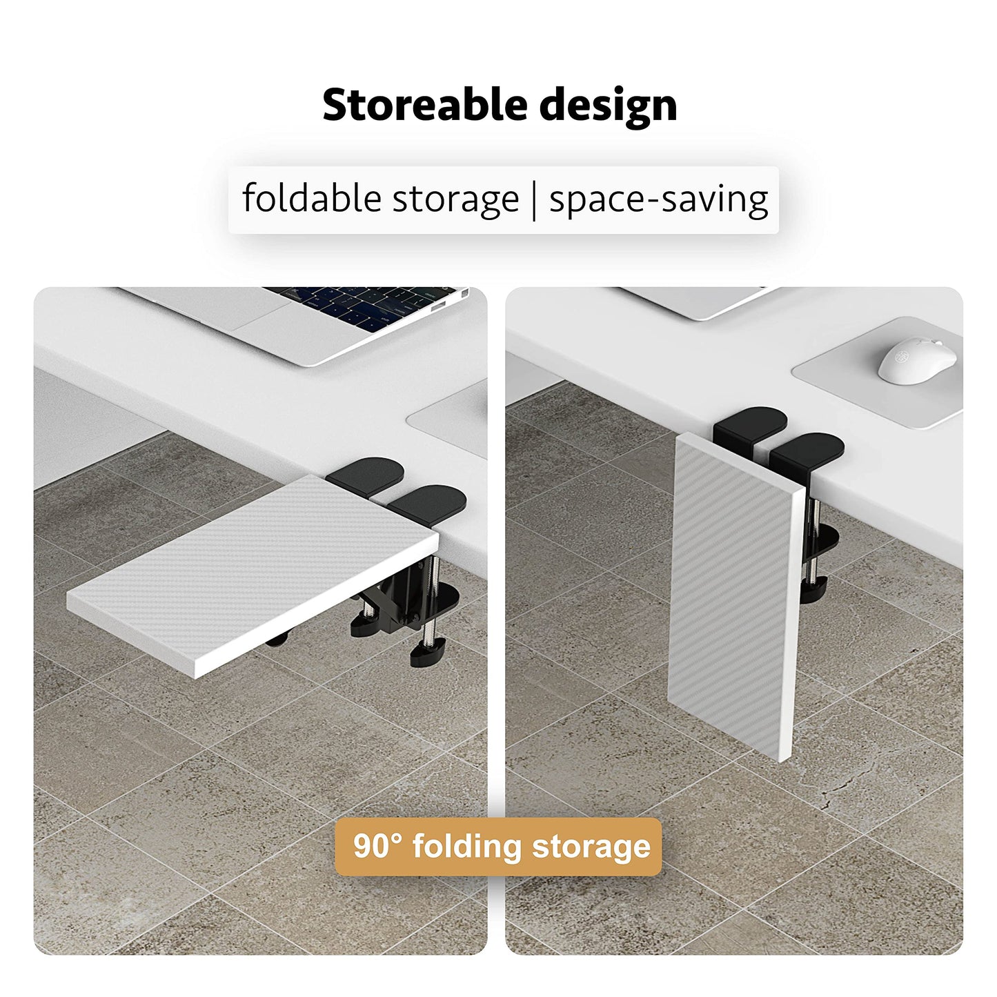 HONJIE Computer arm Support Bracket, Suitable for Office desks, Sturdy Mouse arm Support, Computer Desk Extender, Suitable for Home and Office