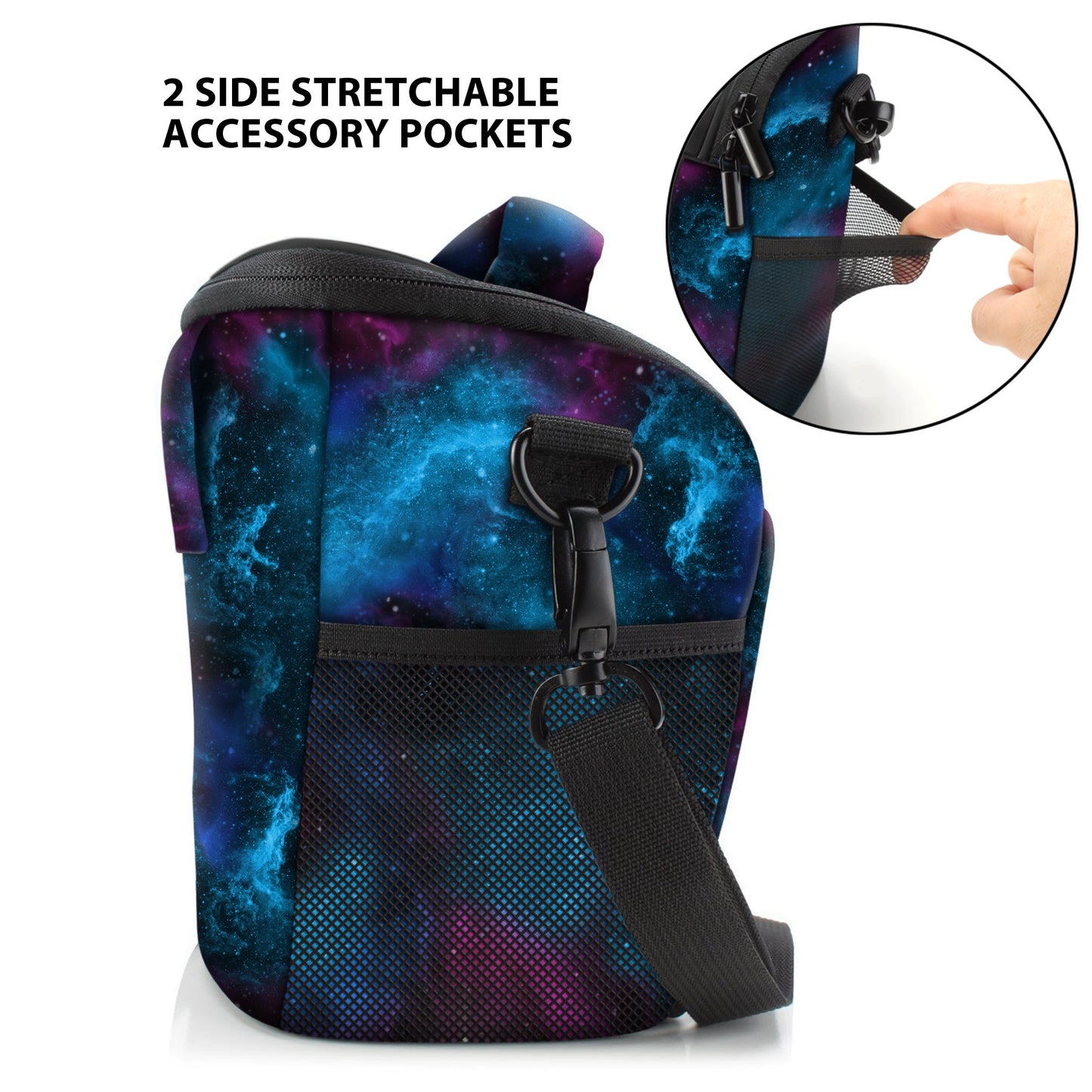 USA Gear DSLR Camera Case for Men and Women with Top Loading Accessibility, Adjustable Shoulder, Small Camera Sling Bag, Travel Padded Handle - Camera