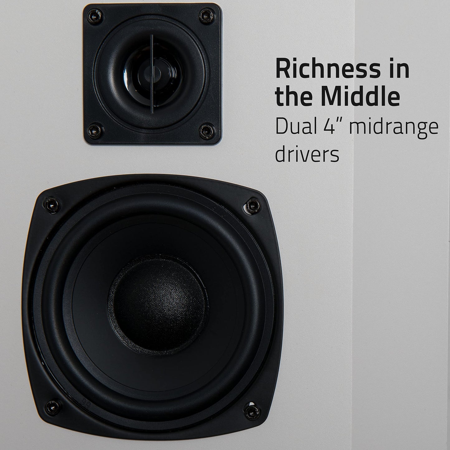 Fluance Elite High Definition 2-Way Bipolar Surround Speakers for Wide Dispersion Surround Sound in Home Theater Systems - Black Ash/Pair (SXBP2)