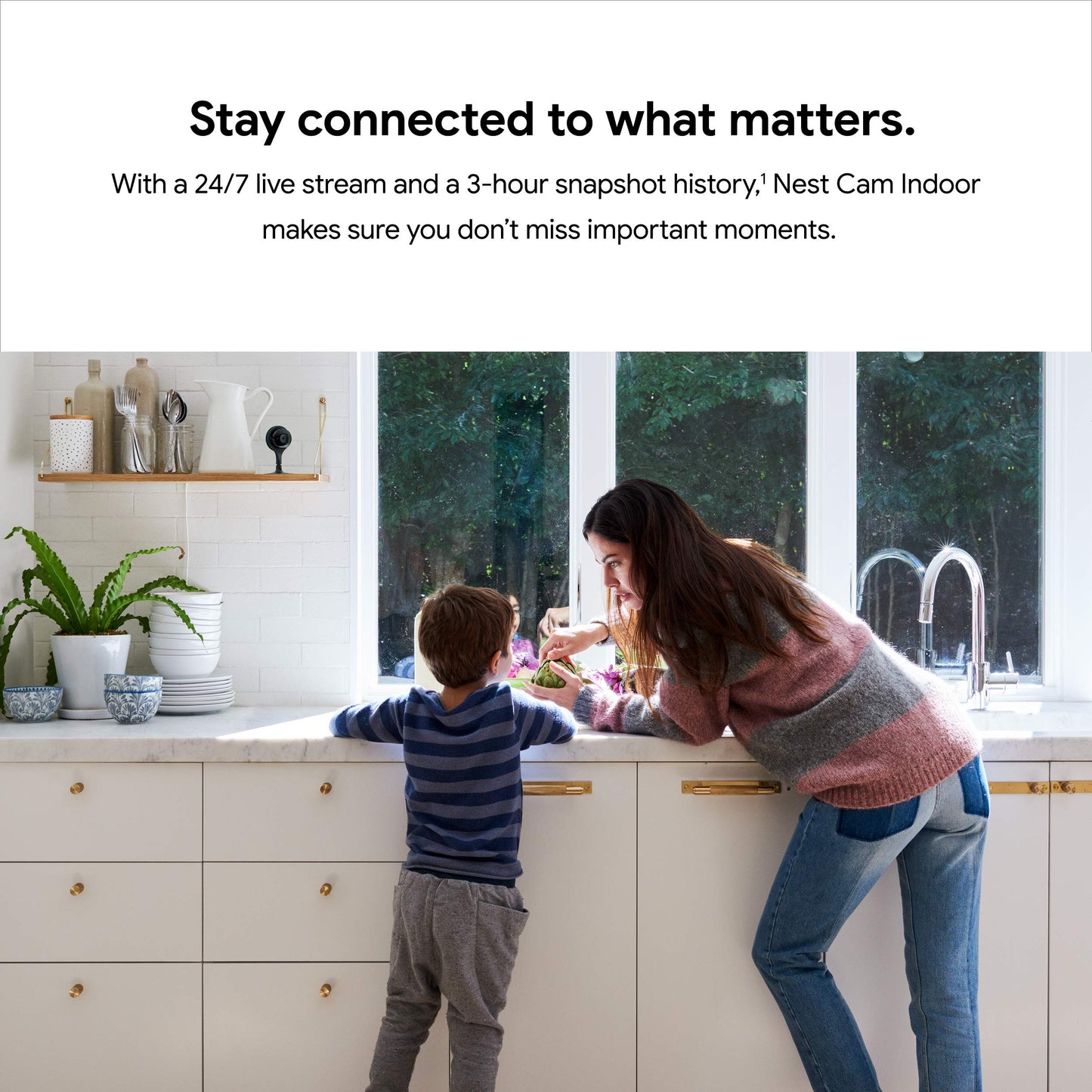 Google Nest Cam Indoor - 1st Generation - Wired Indoor Camera - Control with Your Phone and Get Mobile Alerts - Surveillance Camera with 24/7 Live
