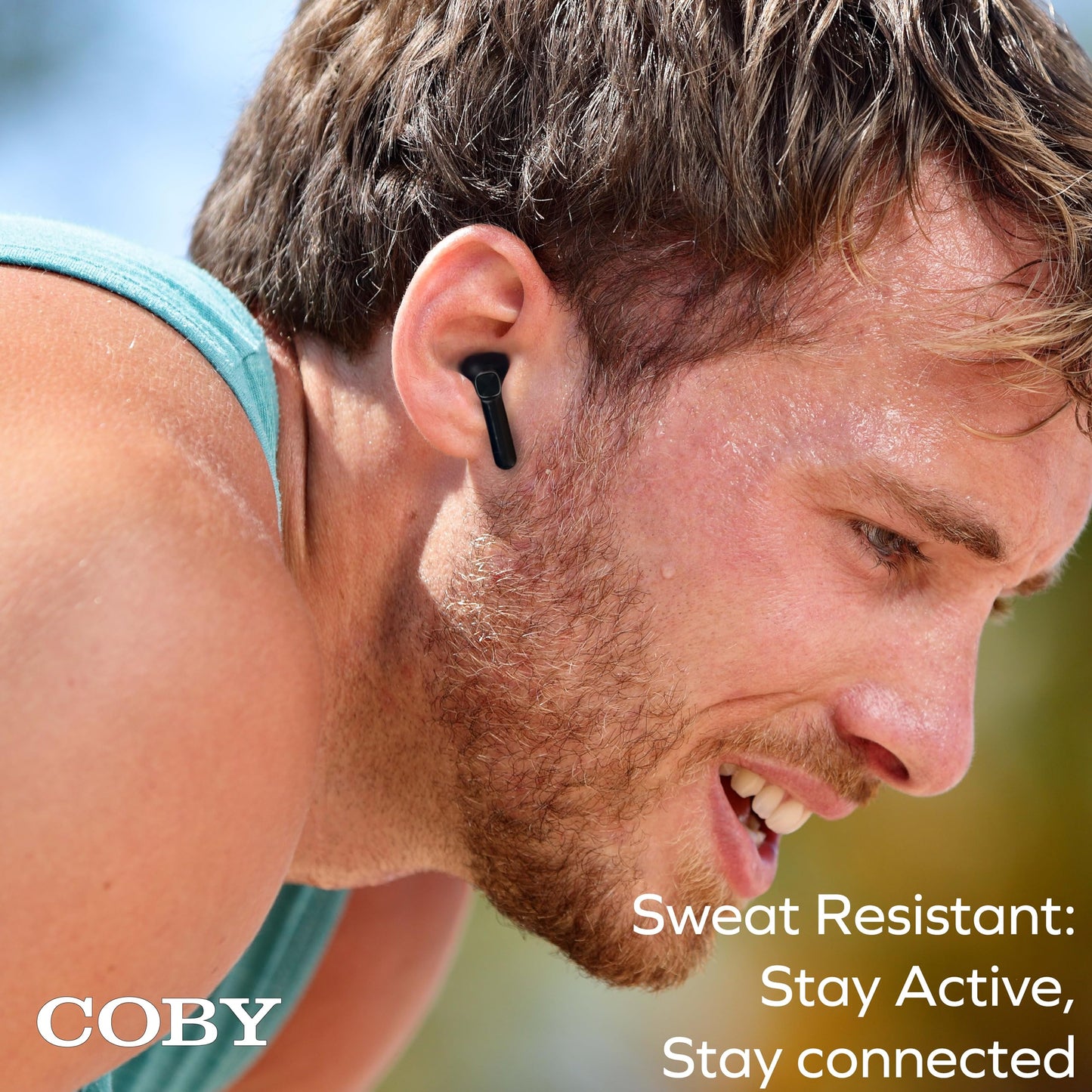 Coby Sweat-Resistant True Wireless Earbuds, Noise-Isolating Bluetooth Earbuds with Secure-Fit in-Ear Tips, Voice-Assistant Support, Built-in Mic…