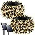 Selarlyt 2 Pack Solar String Lights Outdoor Waterproof, 72FT 200 LED Solar String Lights with 8 Lighting Modes, IP65 Waterproof Solar Lights Outdoor