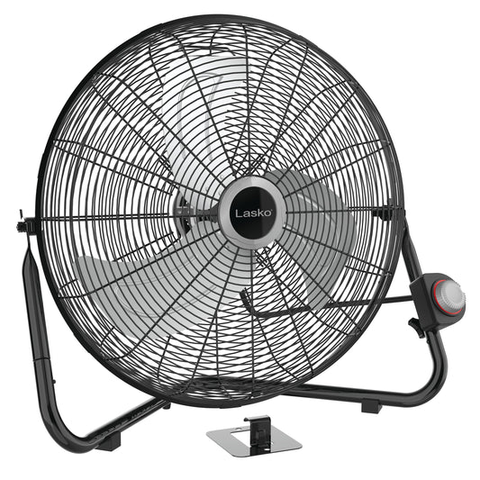 Lasko High Velocity Wall Mount and Floor Fan - 20" - 2264QM - Black