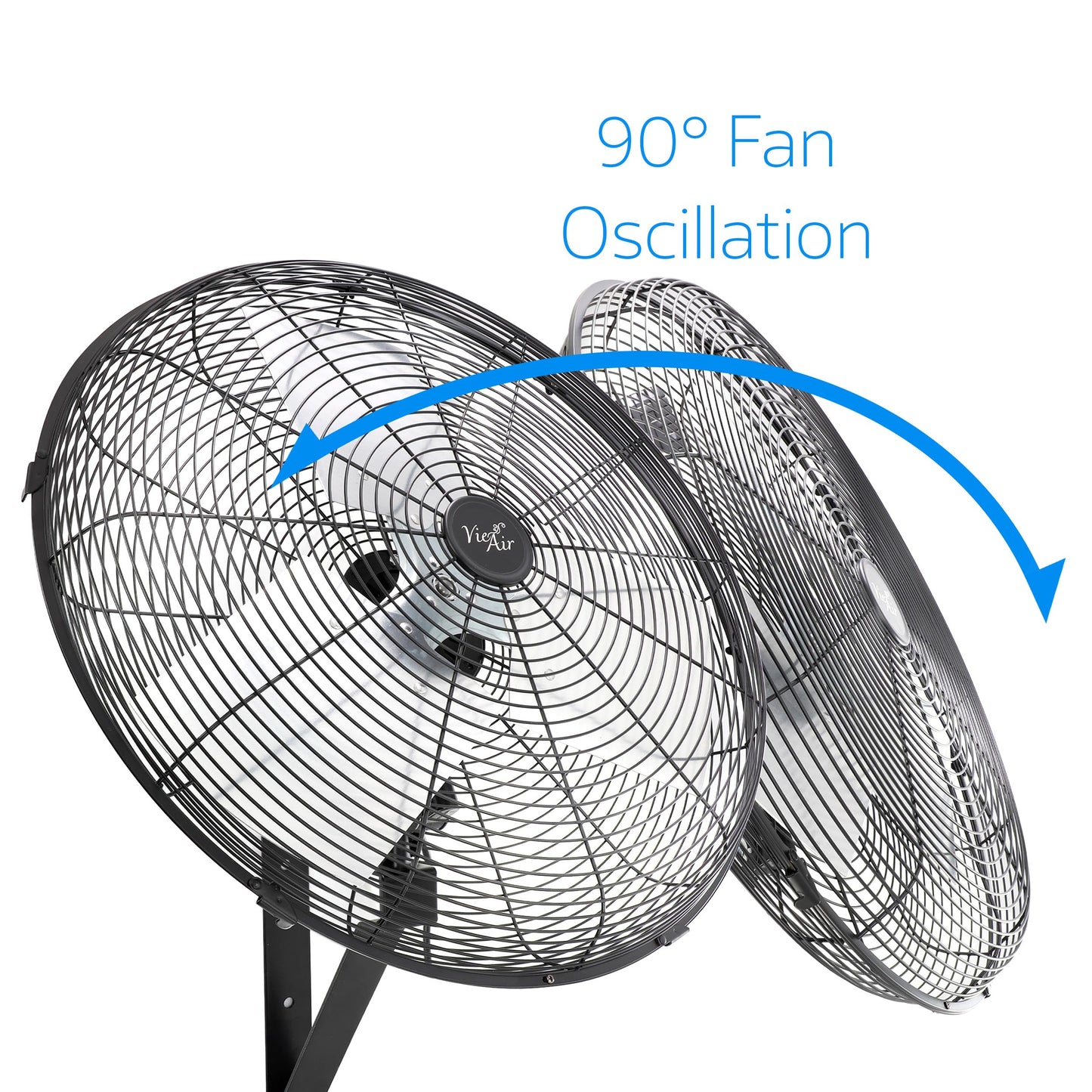 Vie Air 20-Inch Indoor Oscillating Heavy Duty Wall Fan - High-Power Cooling, Adjustable Speed, and Durable Design for Home or Commercial Use