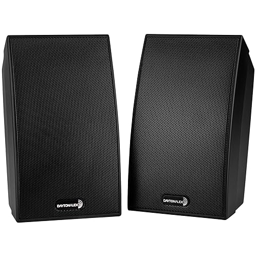 Dayton Audio SAT-BK 3-3/4" 2-Way Satellite Speaker Pair Black