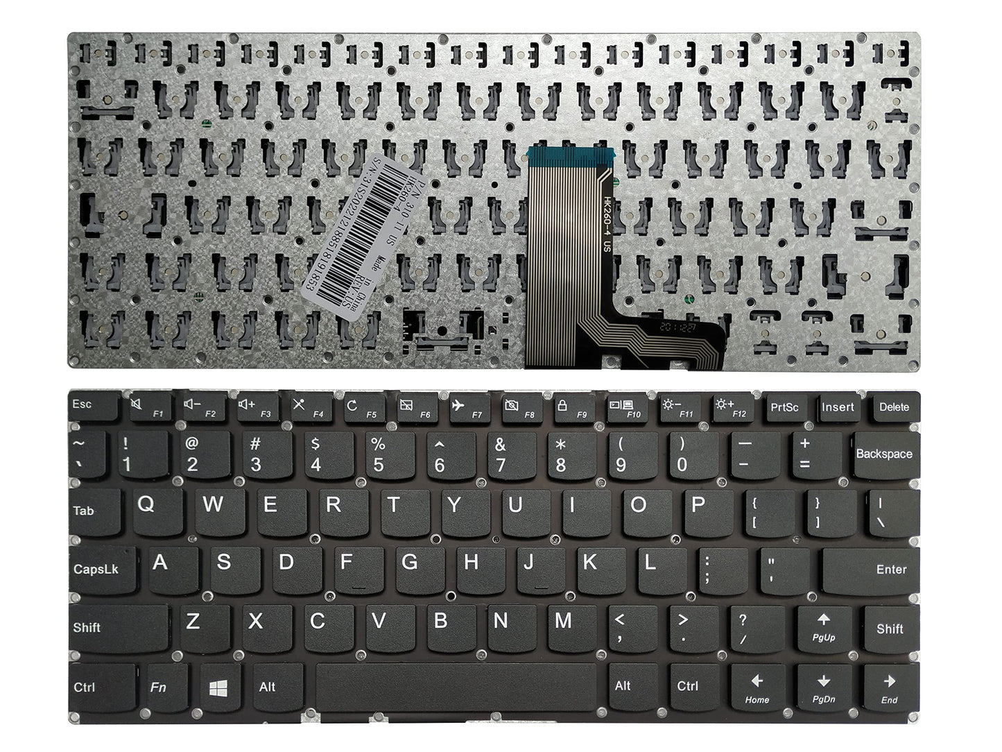 Laptop Replacement Keyboard Fit Lenovo Yoga 310-11IAP 710-11IKB 710-11ISK US Layout