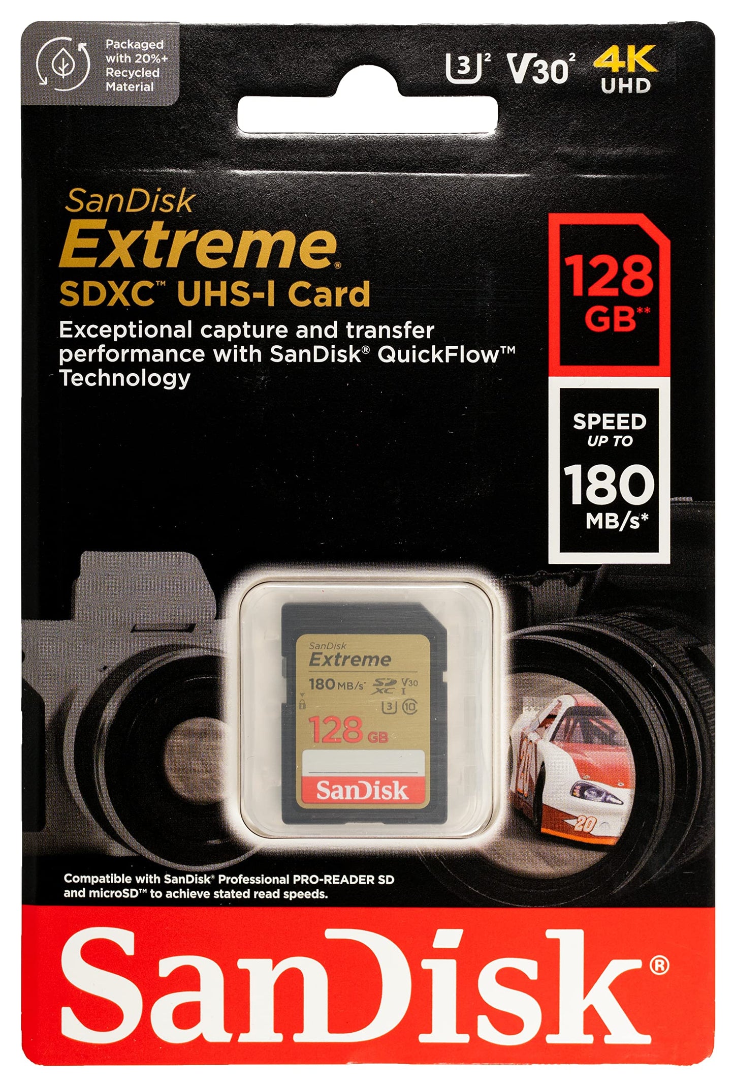 SanDisk 128GB Extreme SD Card (2 Pack) SDXC Memory Cards Compatible Browning Defender Pro Series Trail Cameras (SDSDXVA-128G-GNCIN) Bundle with (1)