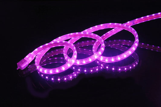 CBConcept UL Listed, 20 Feet,Super Bright 5400 Lumen, Pink, Dimmable, 110-120V AC Flexible Flat LED Strip Rope Light, Commercial Grade, Indoor Outdoor