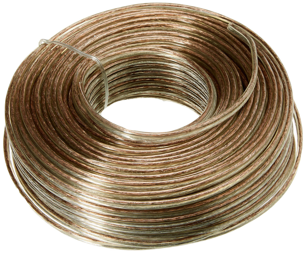 Absolute S18100 100-Feet 18 Gauge Car and Home Stereo Clear Speaker Wire