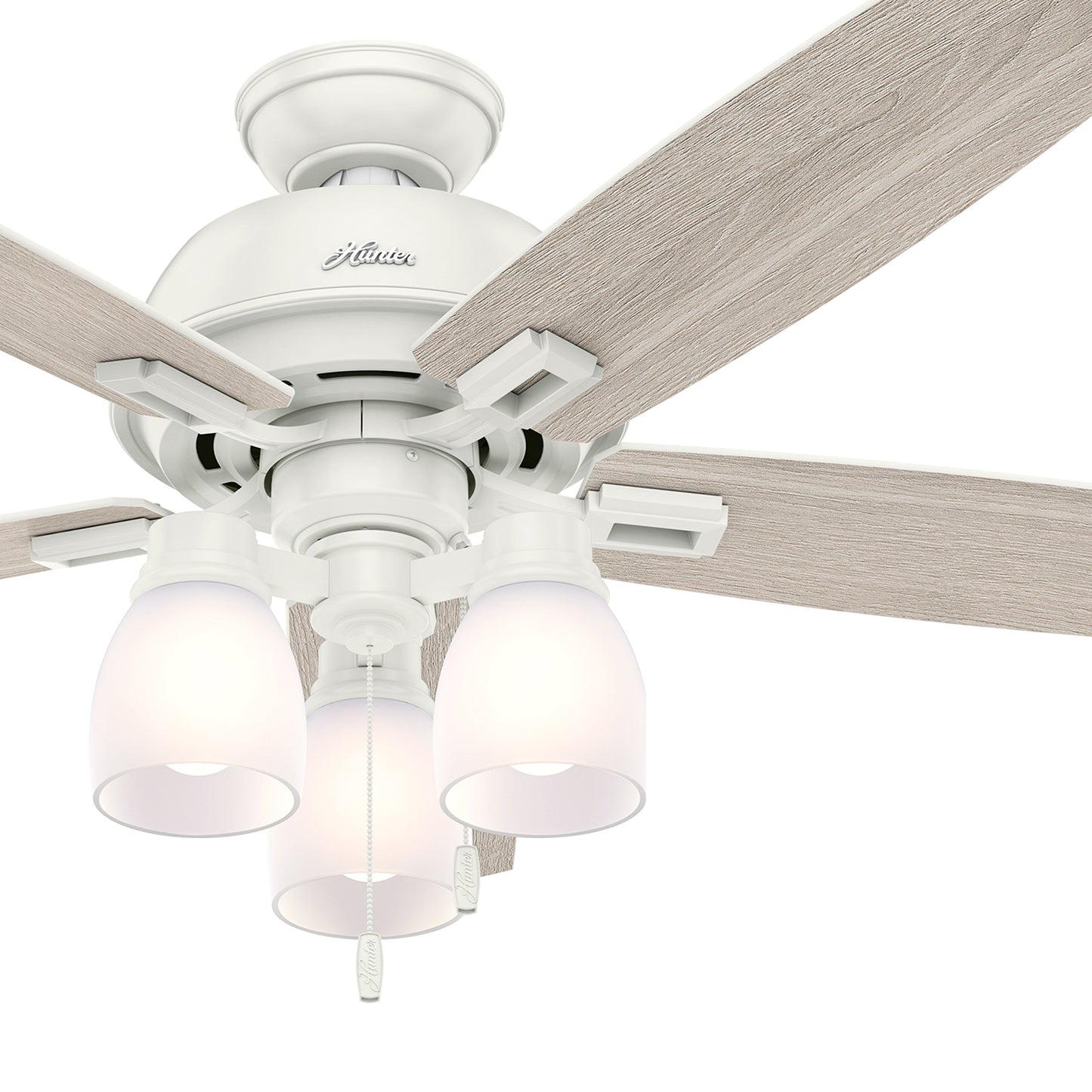 Hunter Fan 52 inch Fresh White Ceiling Fan with LED Light (Renewed)