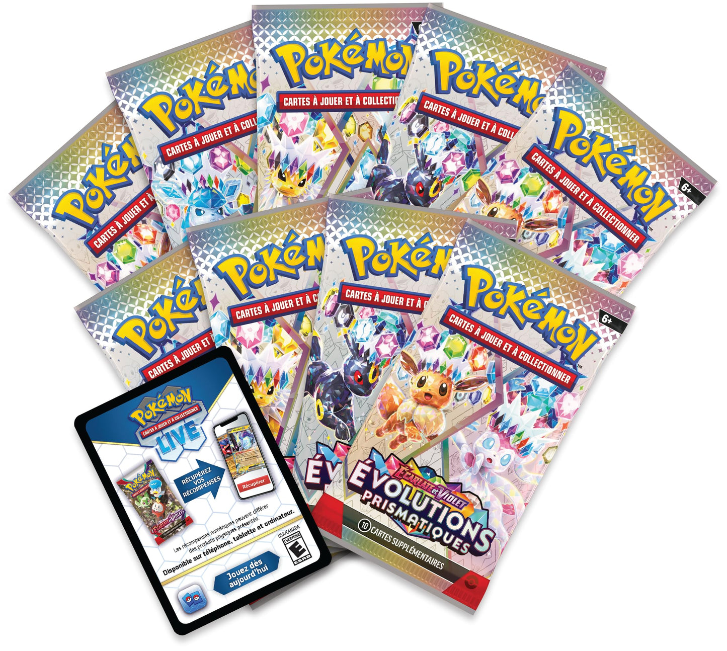 Pokemon Scarlet & Purple Elite Trainer Set - Prismatic Evolutions of The Pokemon TCG (1 Fully Illustrated Promo Card, 9 Booster Packs & Premium Game…