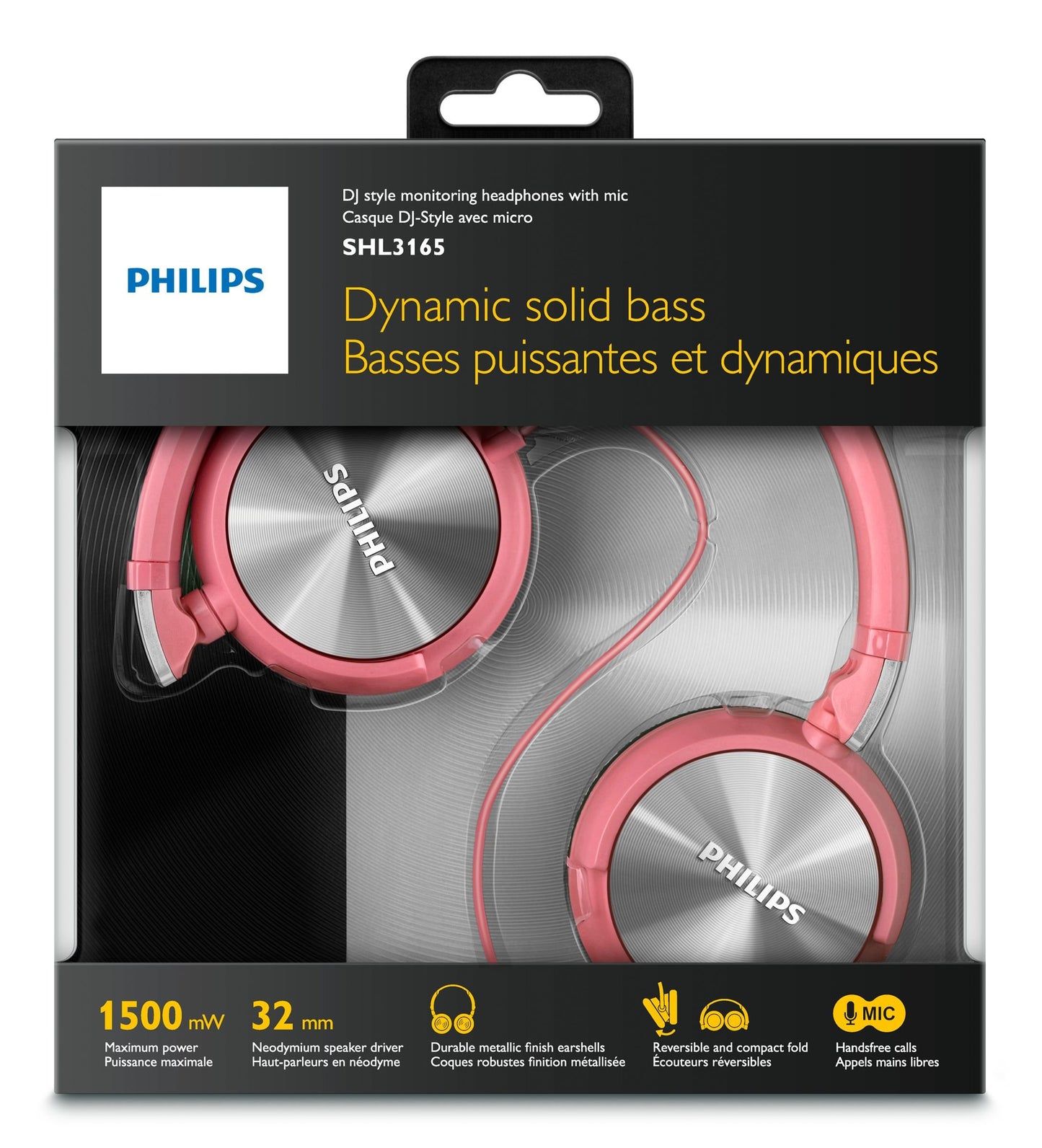 Philips SHL3160PK/27 Headphones, Pink
