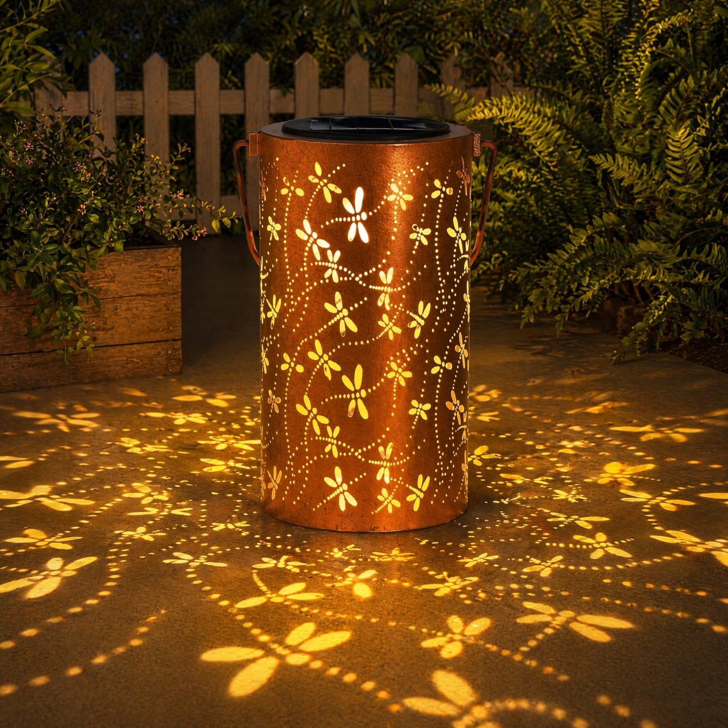 DIBIEECN Birthday Gifts for Women Mom Grandma Wife, Solar Lanterns Outdoor Waterproof, Metal Hanging Lights Garden Decor, LED Decorative Lantern