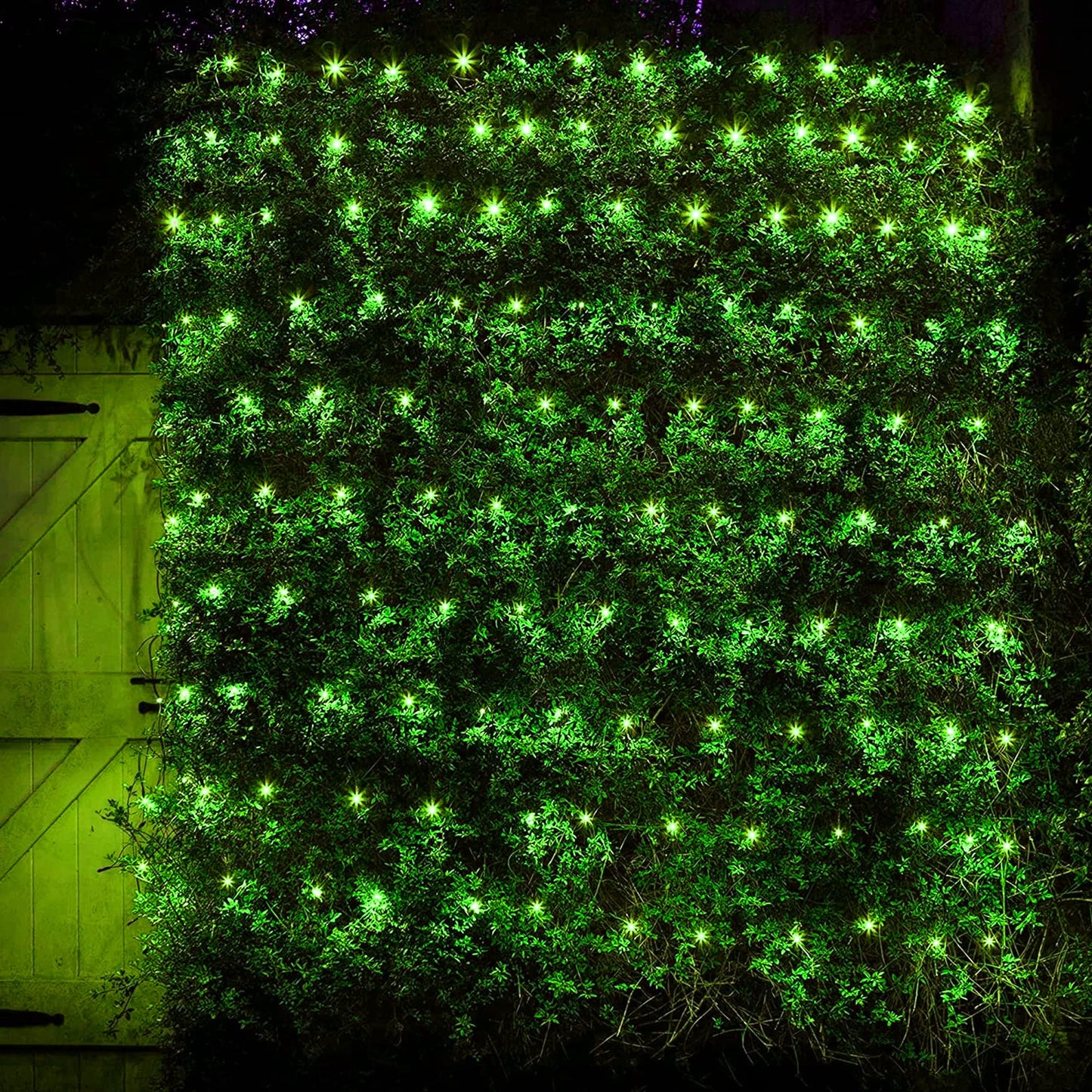 Dazzle Bright St. Patrick's Day 200 LED Net Lights, 9.8 FT x 6.6 FT Connectable Mesh Lights Clear Wire with 8 Lighting Modes, Christmas Decorations