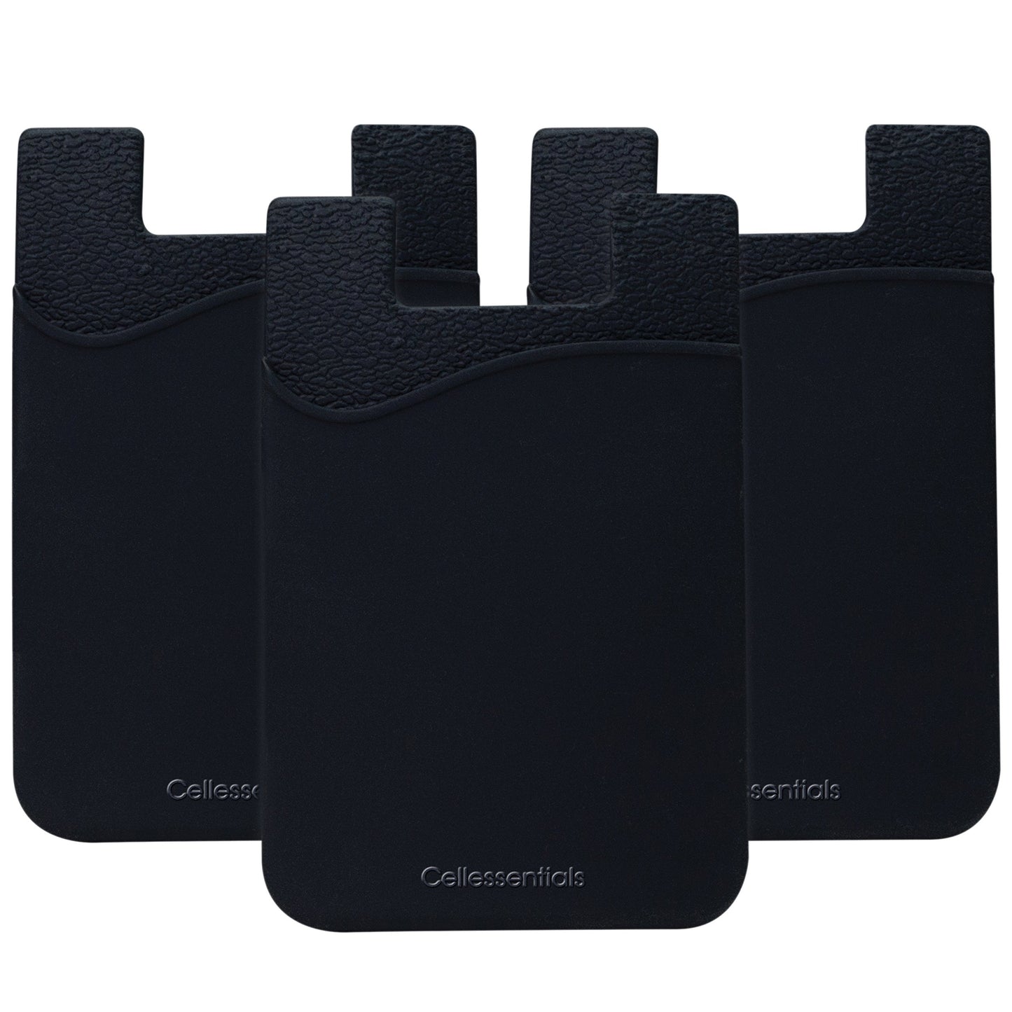Cellessentials USA Merchant Redesigned Card Holder - Silicone Stick on Cell Phone Wallet with Pocket for Credit Card ID Business Card - iPhone Android