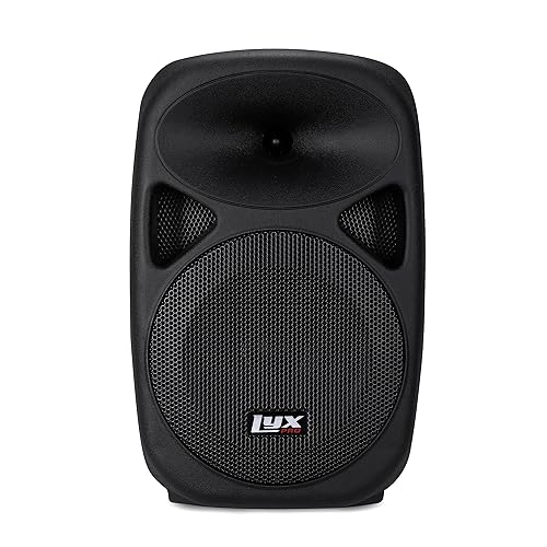 LyxPro 8” Inch Active PA Rechargeable Battery Speaker System, Equalizer, Bluetooth Connection, SD Slot USB MP3 AUX, Mic,1/4" 1/8" 3.5mm Inputs, SPA-8