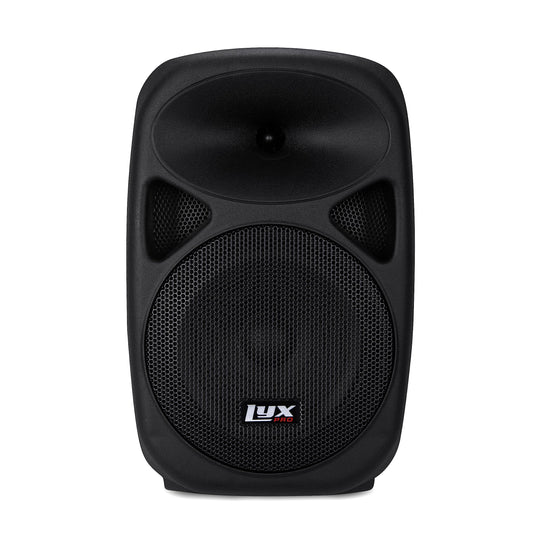 LyxPro 8” Inch Active PA Rechargeable Battery Speaker System, Equalizer, Bluetooth Connection, SD Slot USB MP3 AUX, Mic,1/4" 1/8" 3.5mm Inputs, SPA-8