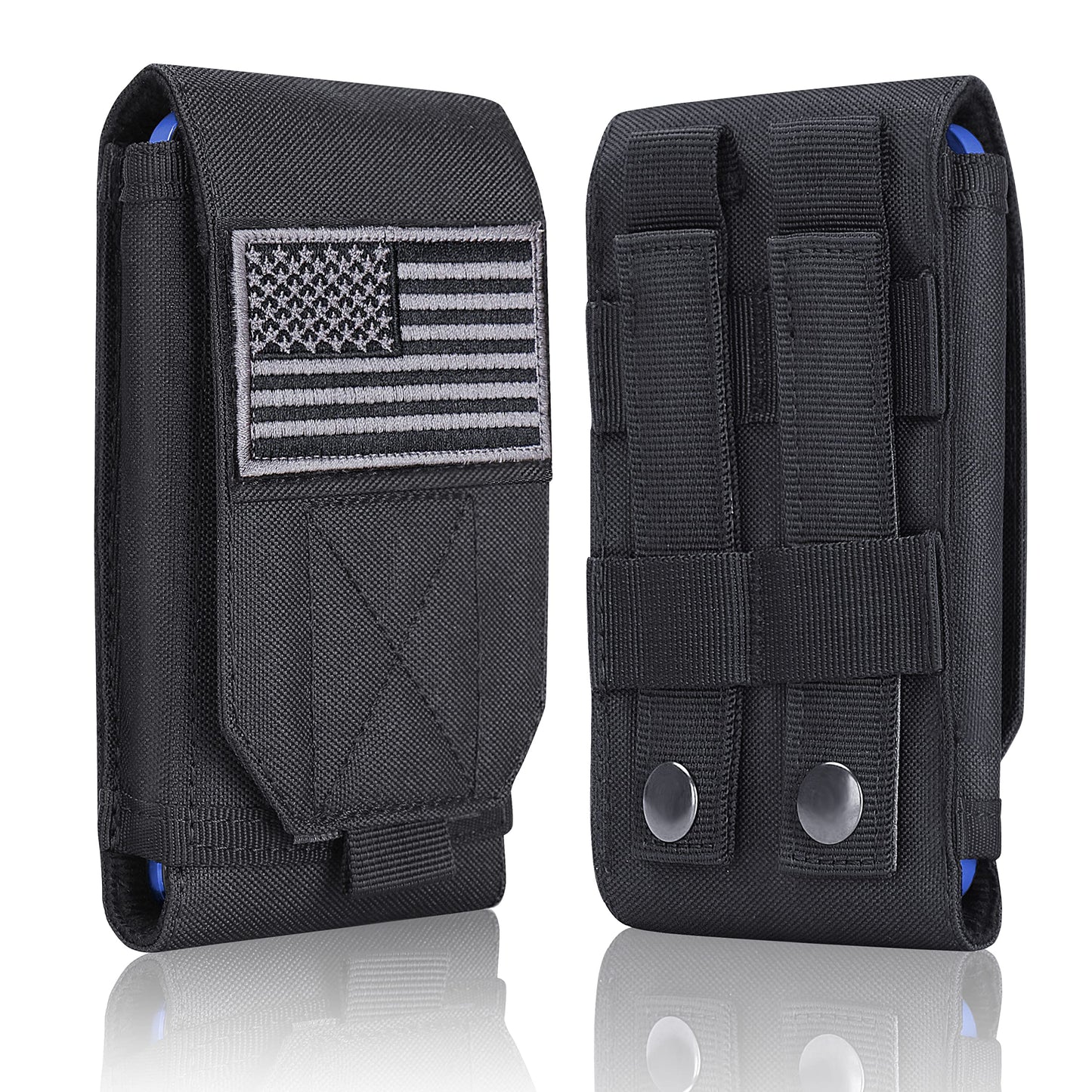 Heyqie Black Tactical Molle Cellphone Pouch Case,Heavy Duty Waterproof Phone Holster Bag for iPhone 14 15 16 Pro Max for Samsung S24 S23 Ultra S22