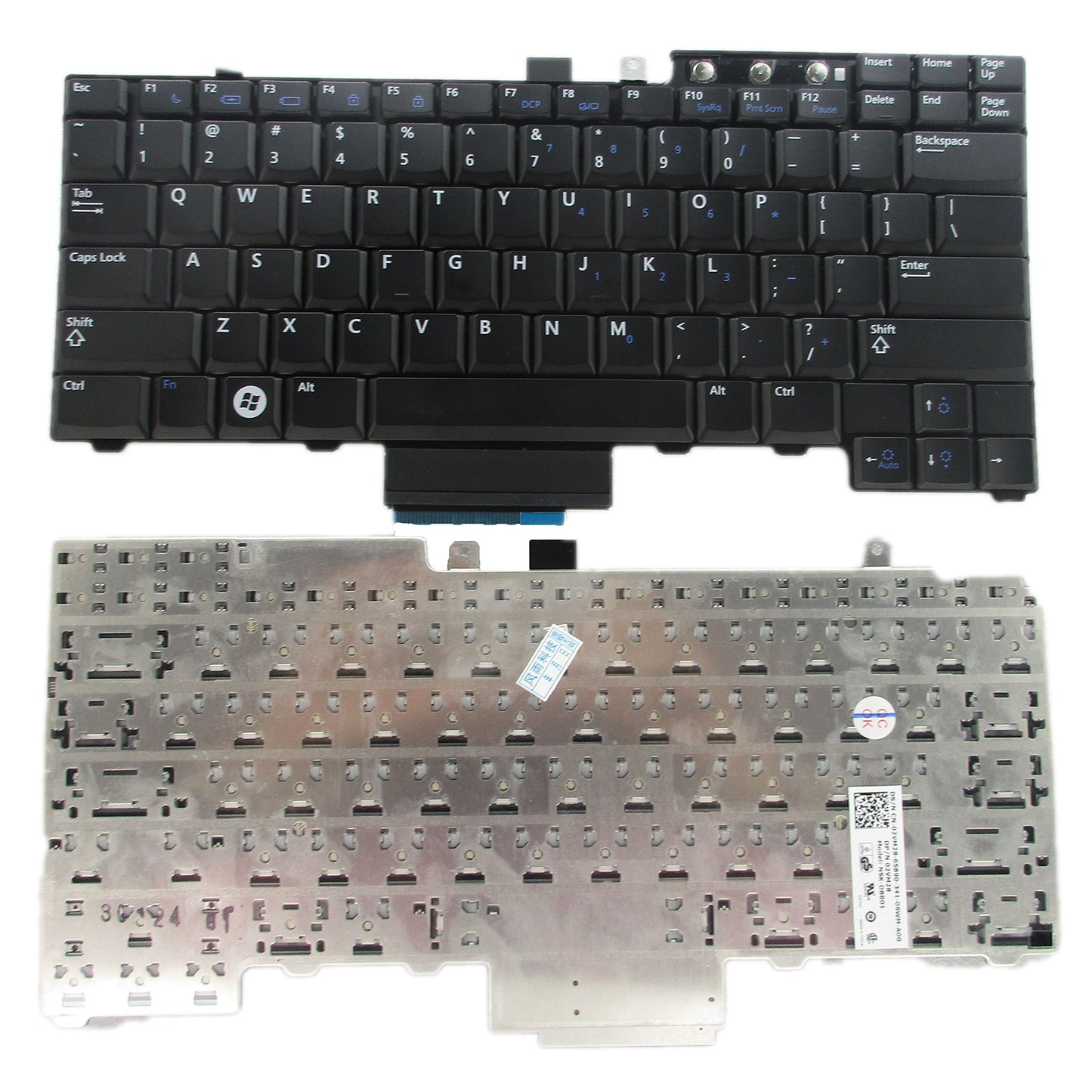 SUNMALL Laptop Keyboard Replacement (NO Pointing Stick) Compatible with Dell Latitude E5300 E5400 E5500 E5410 E5510 Series P/N: FM753 0FM753 FNGF0