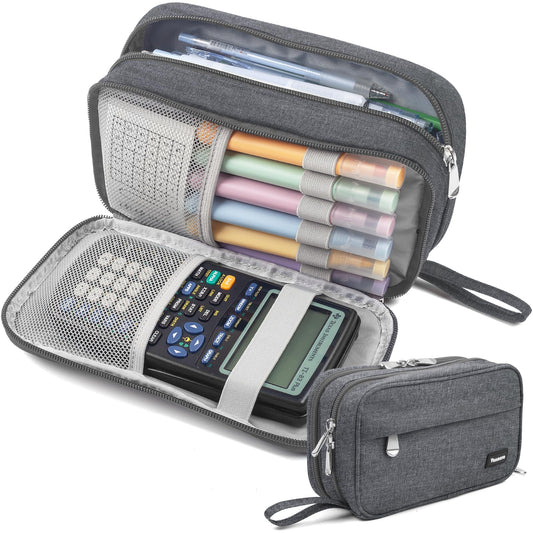 Pencil Case Big Capacity Pen Pouch Large Storage Holder Marker Pen Bag Durable 3 Compartment School Office Desk Organizer Portable Cute Zipper