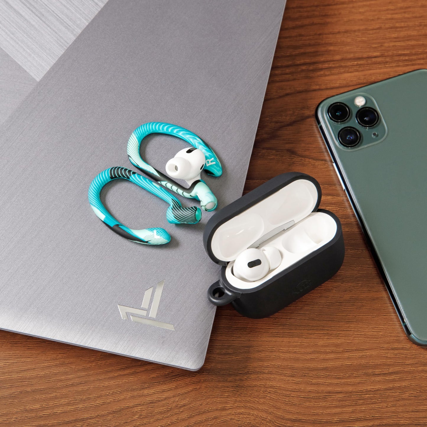 WC HookZ - Patented Upgraded Over Ear Hooks for AirPods Pro 1, 2 & AirPods 1, 2 & 3- Two Size Pairs Included in Package, Unique Left & Right Hook