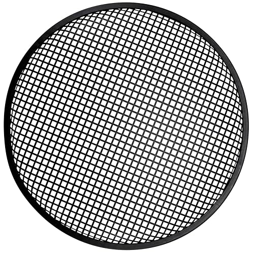 18" Waffle Style Black Steel Speaker Grille with Rubber Edge