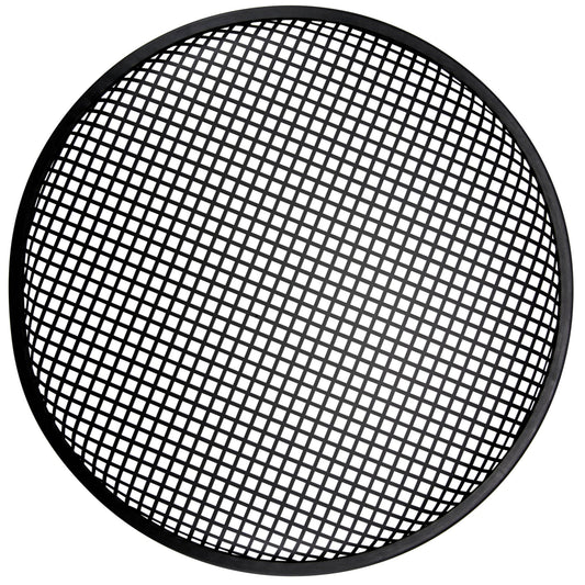 18" Waffle Style Black Steel Speaker Grille with Rubber Edge