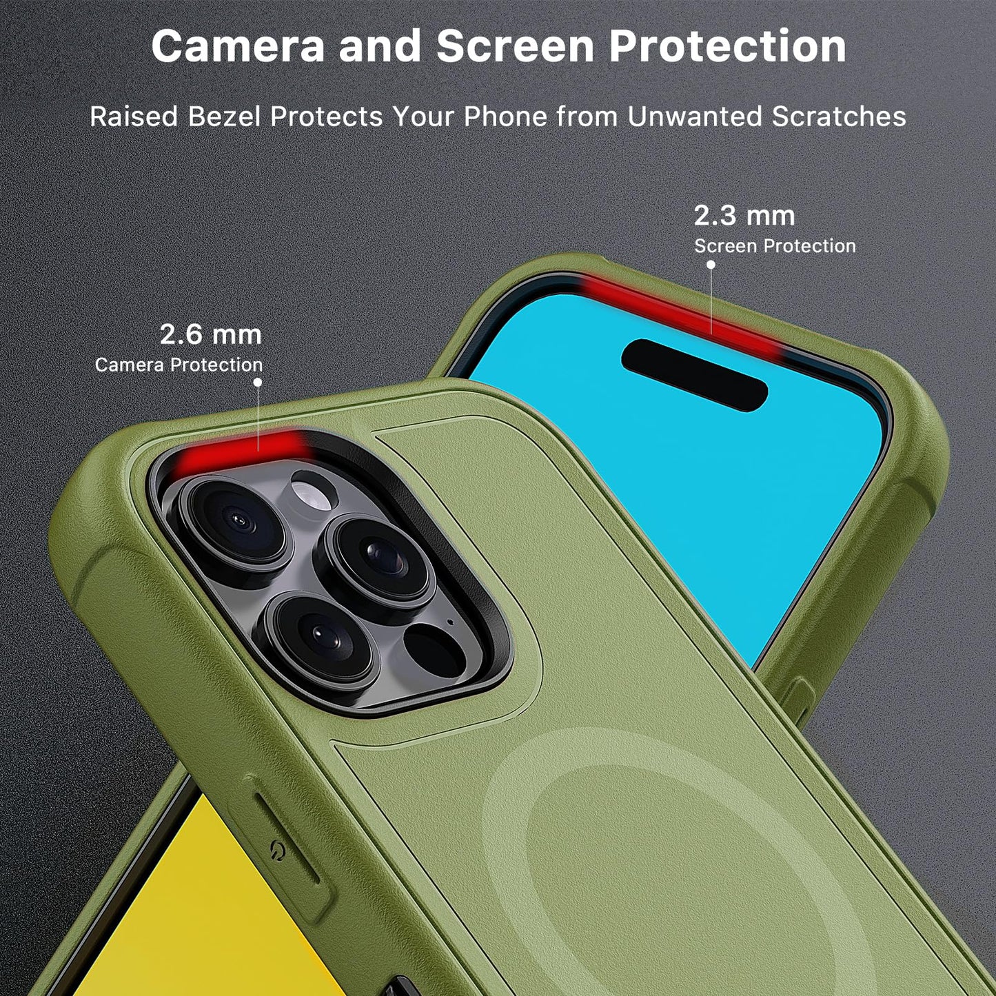M MYBAT PRO for iPhone 16 Pro Max Case with Belt Clip Holster Army Green