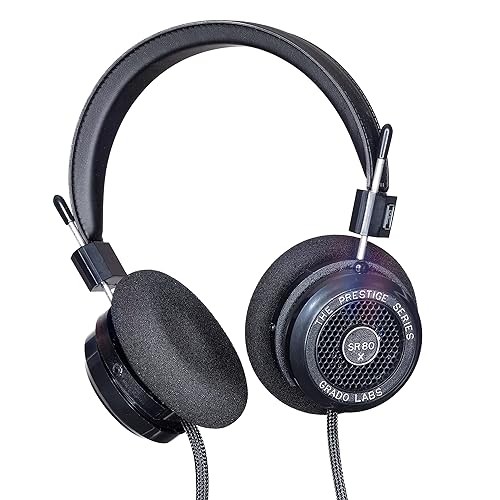 GRADO SR80x Prestige Series Open-Back Wired Headphones - Enhanced X Drivers, Lightweight Design, Assembled in Brooklyn, NY USA