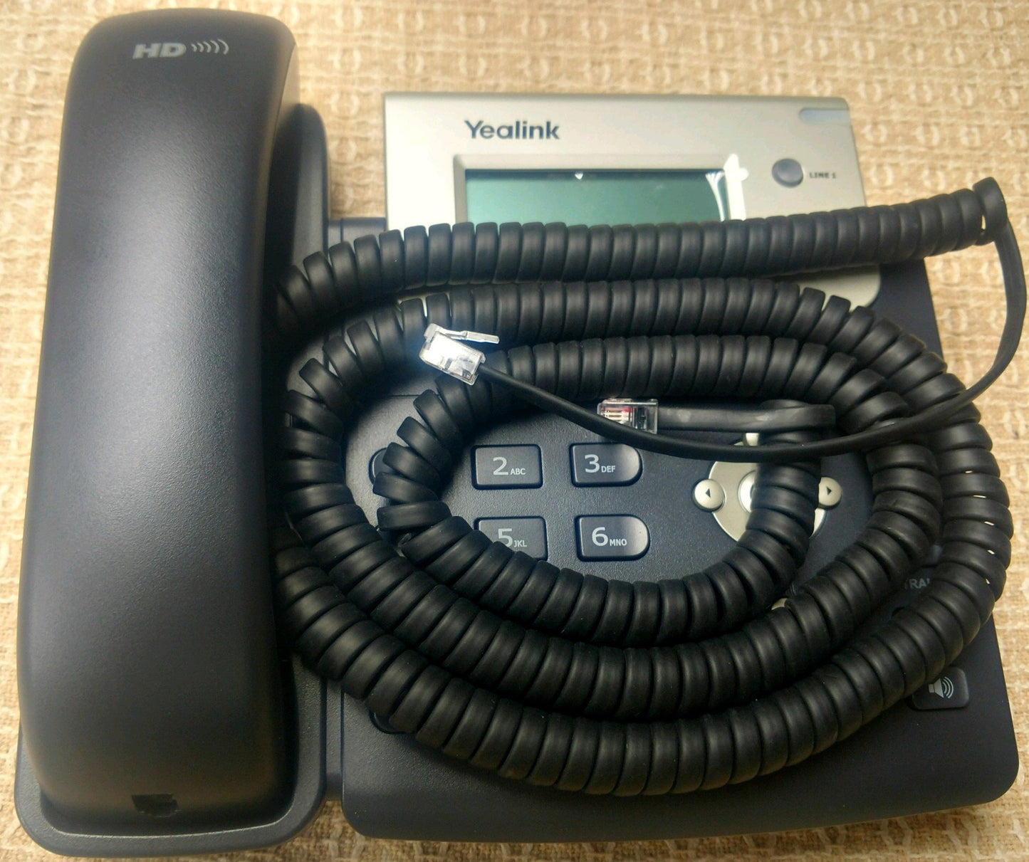 DIY-BizPhones 5-Pack Flat Black 25' Ft Long Handset Cords Compatible with Yealink IP Phone SIP T4 T4S T5 T5S Series T40P T41P T41S T42P T46G T48G T48S