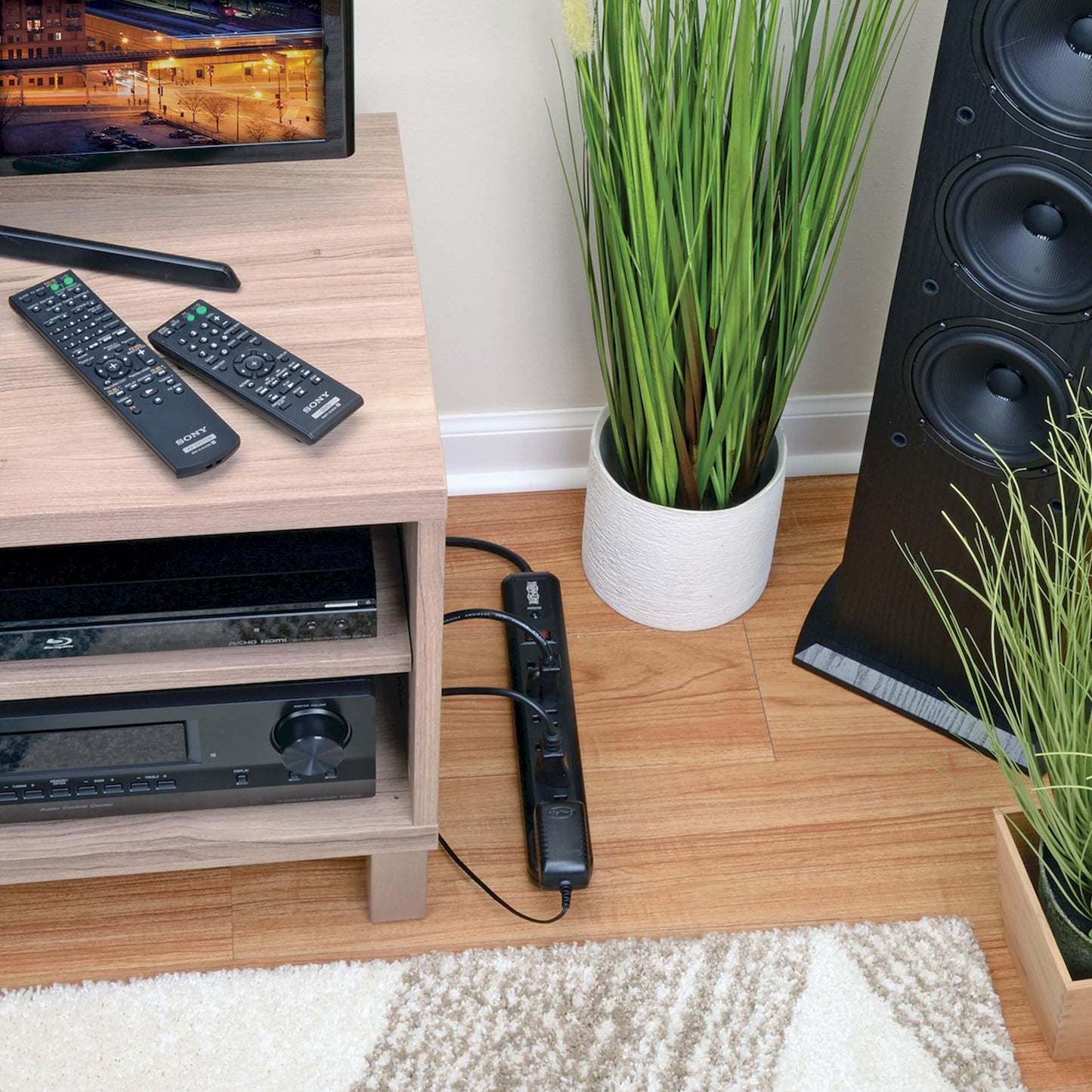 Tripp Lite 7 Outlet (6 Right Angle + 1 Transformer Outlet) Surge Protector Power Strip, 4ft Cord, Black, Lifetime Limited Warranty & $25K INSURANCE