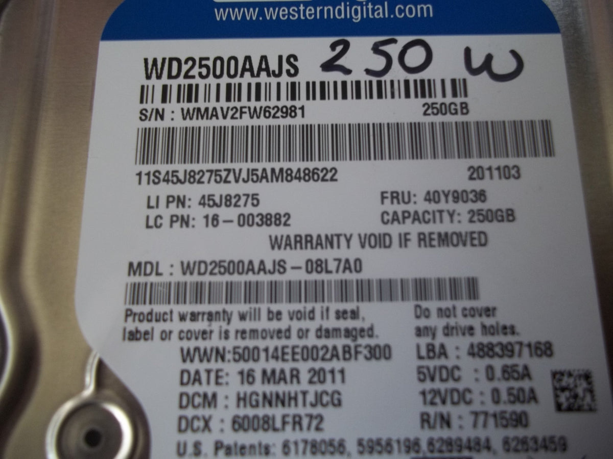 Western Digital WD2500AAJS 250 GB Caviar Blue Hard Drive