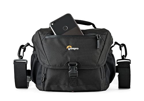 Lowepro LP37119, Nova 160 AW II Camera Bag, Customizable, Portable, Fits DSLR with 17-85 mm Attached Lens, Compact Drone, 1-2 Additional Lenses