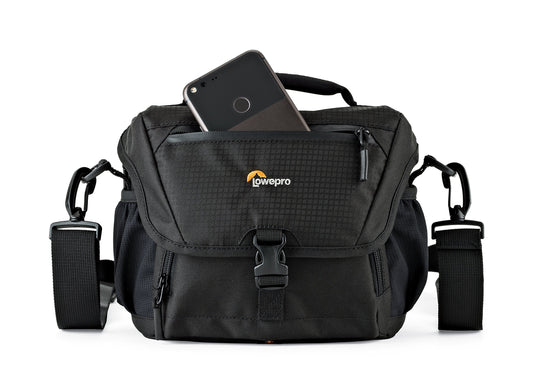 Lowepro LP37119, Nova 160 AW II Camera Bag, Customizable, Portable, Fits DSLR with 17-85 mm Attached Lens, Compact Drone, 1-2 Additional Lenses