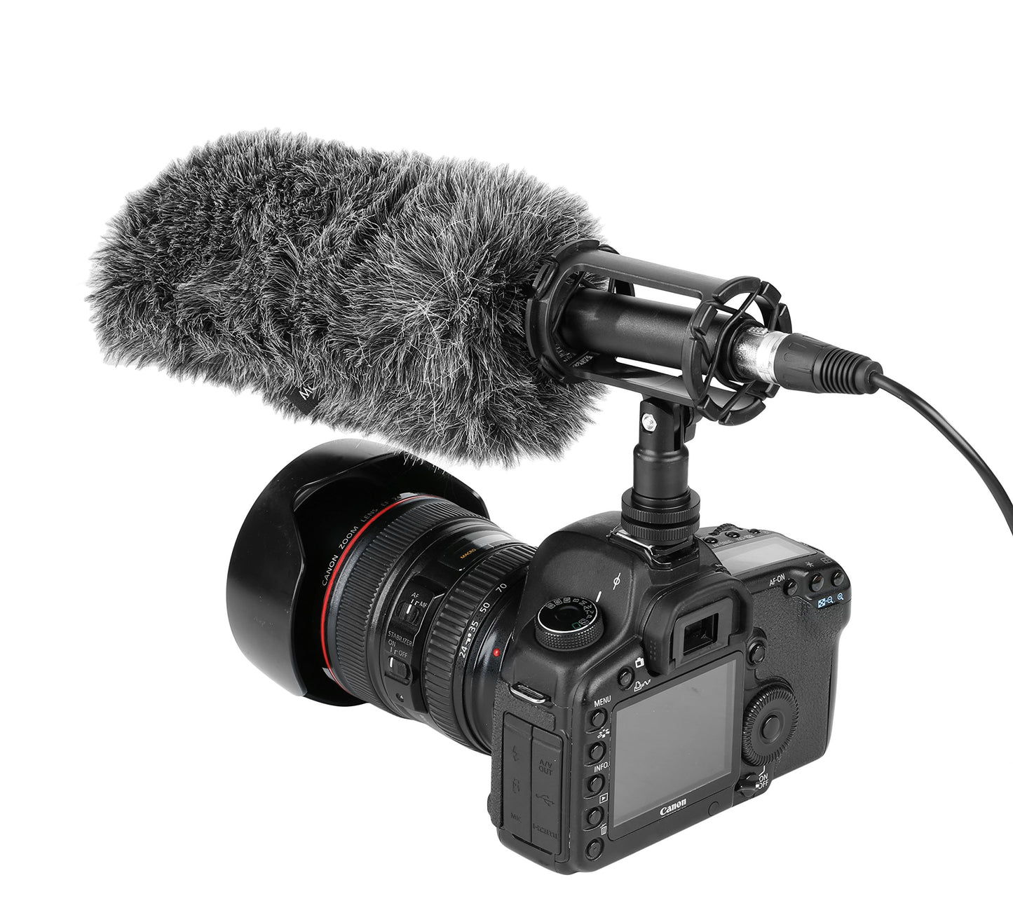 Movo WS-S1000 Furry Outdoor Deadcat Windscreen for Shotgun Microphones up to 7-inch (18cm) Long - Fits Rode VideoMic, NTG-2, Sennheiser ME66