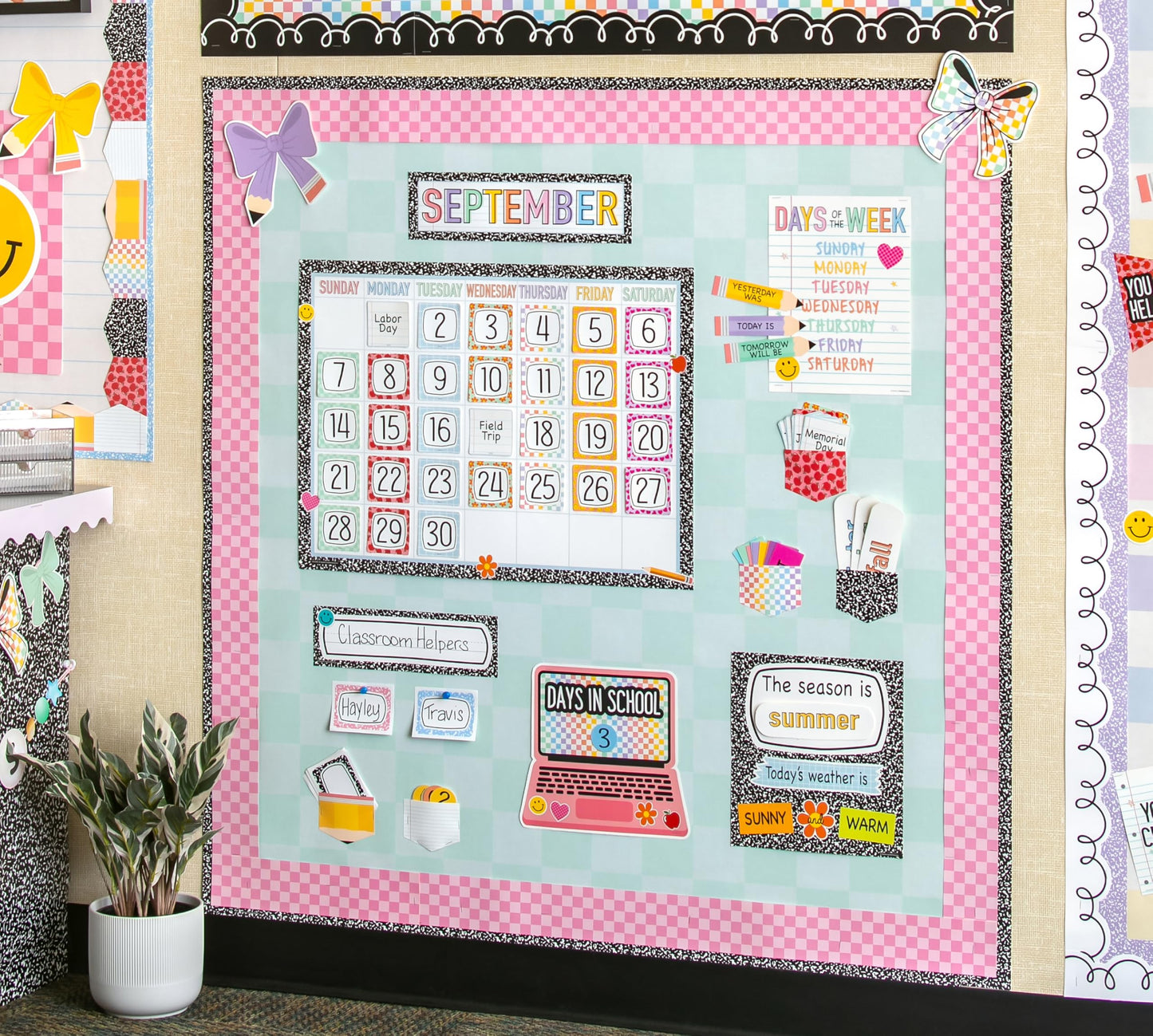 Teacher Created Resources Cool for School Calendar Bulletin Board (TCR9300)