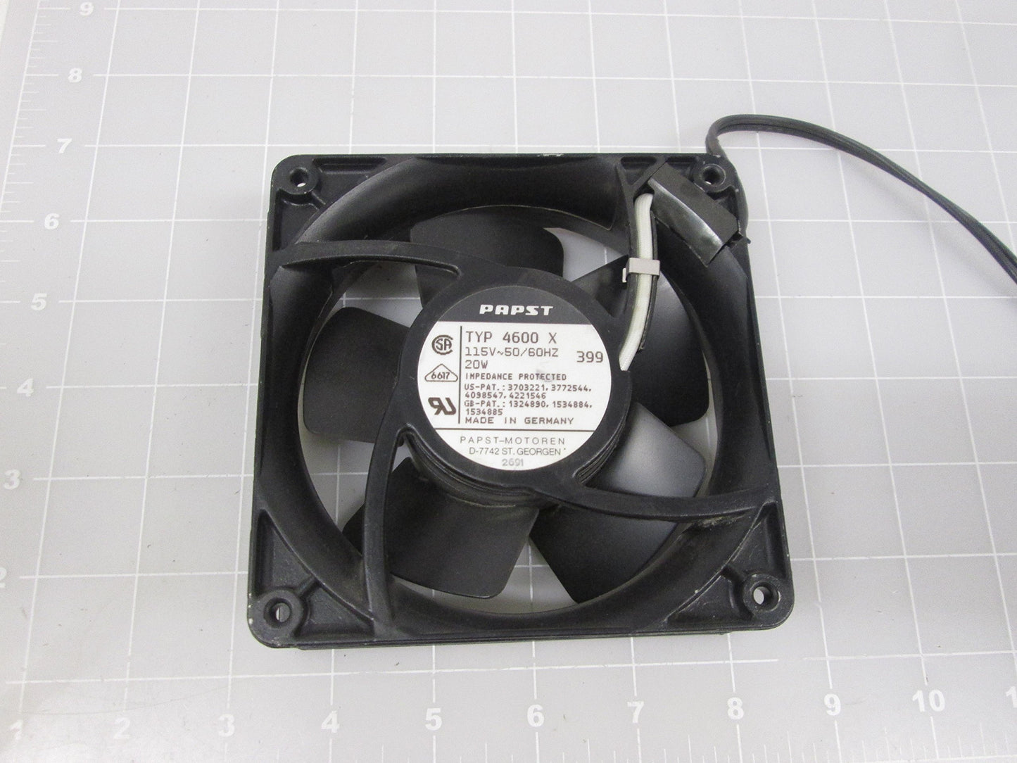 Ebm-Papst Axial Fan, 119Mm X 119Mm X 38Mm, 115Vac - 4600X