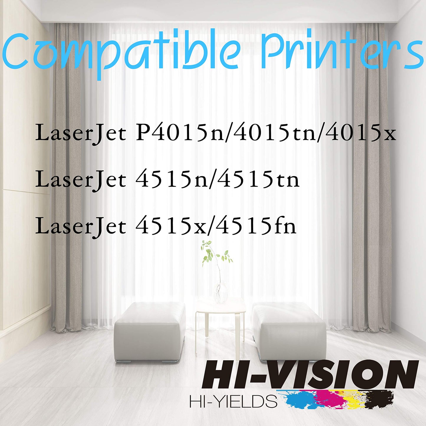 HI-VISION HI-YIELDS Compatible 64X CC364X Toner Cartridge 364X for P4015n P4015tn P4015x P4515n P4515tn P4515x P4515fn Printer, (1-Pack, Black)