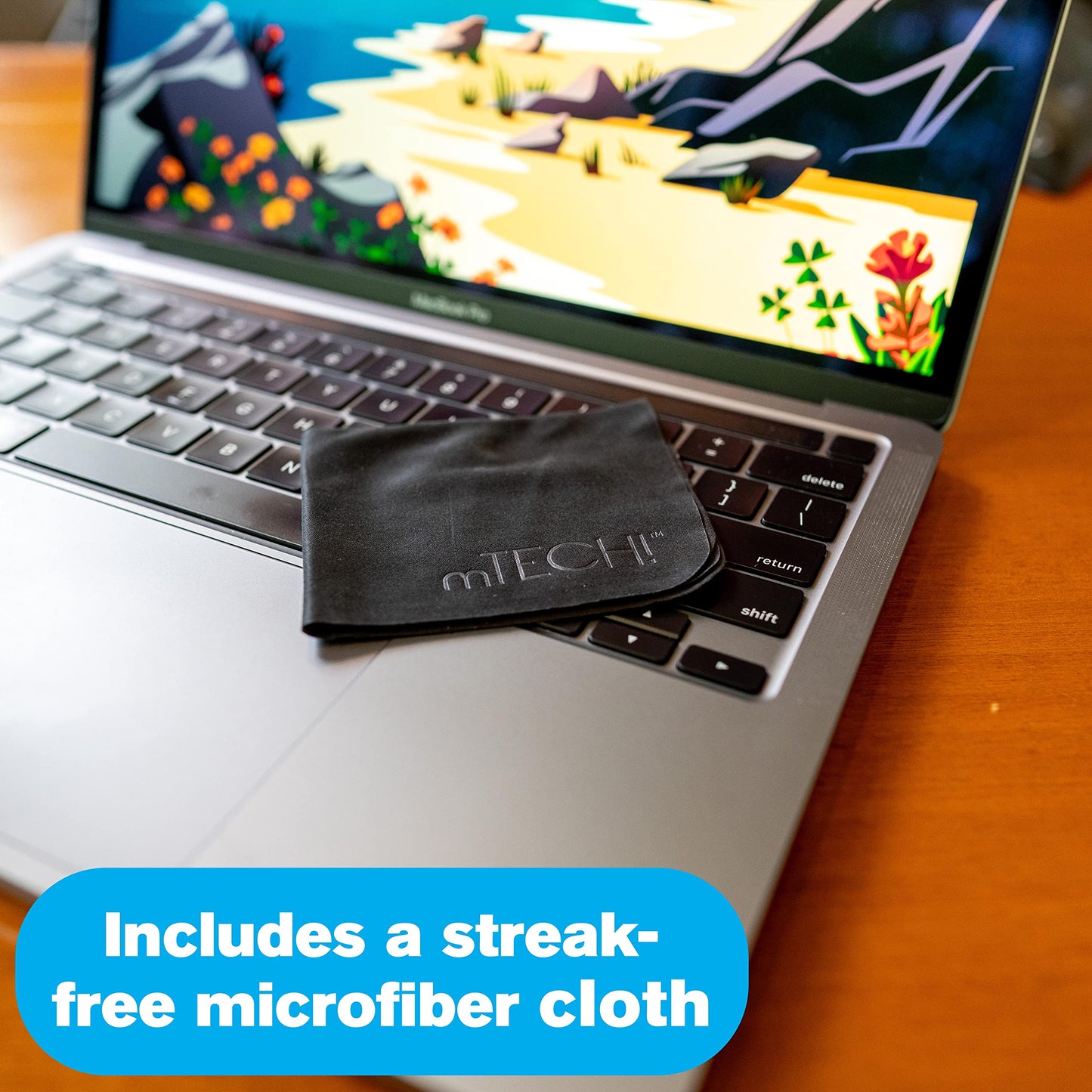 mTech! Electronic Cleaning Kit with Spray Bottle & Cloth [Travel Size] Screen Cleaning Kit for Smartphones, Tablets, TVs, Laptops and All Tech