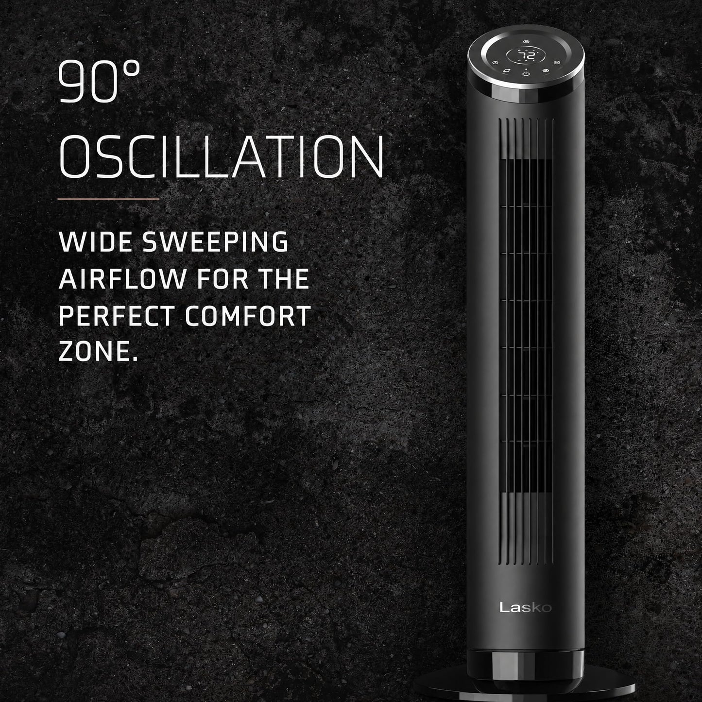 Lasko Ascend Quiet 29 dBA Tower Fan with Remote - 36" - OST100 - Black