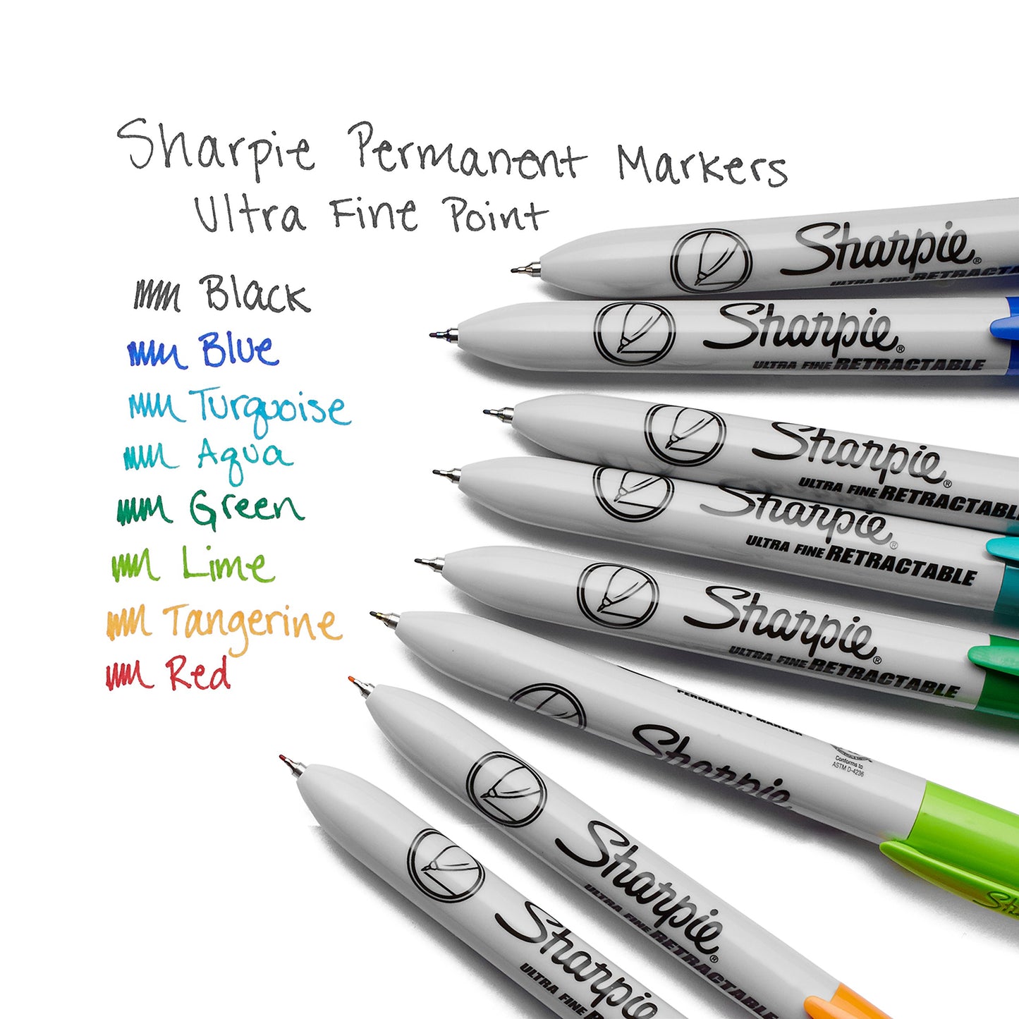 Sharpie Retractable Permanent Markers, Ultra Fine Point, 8 Count