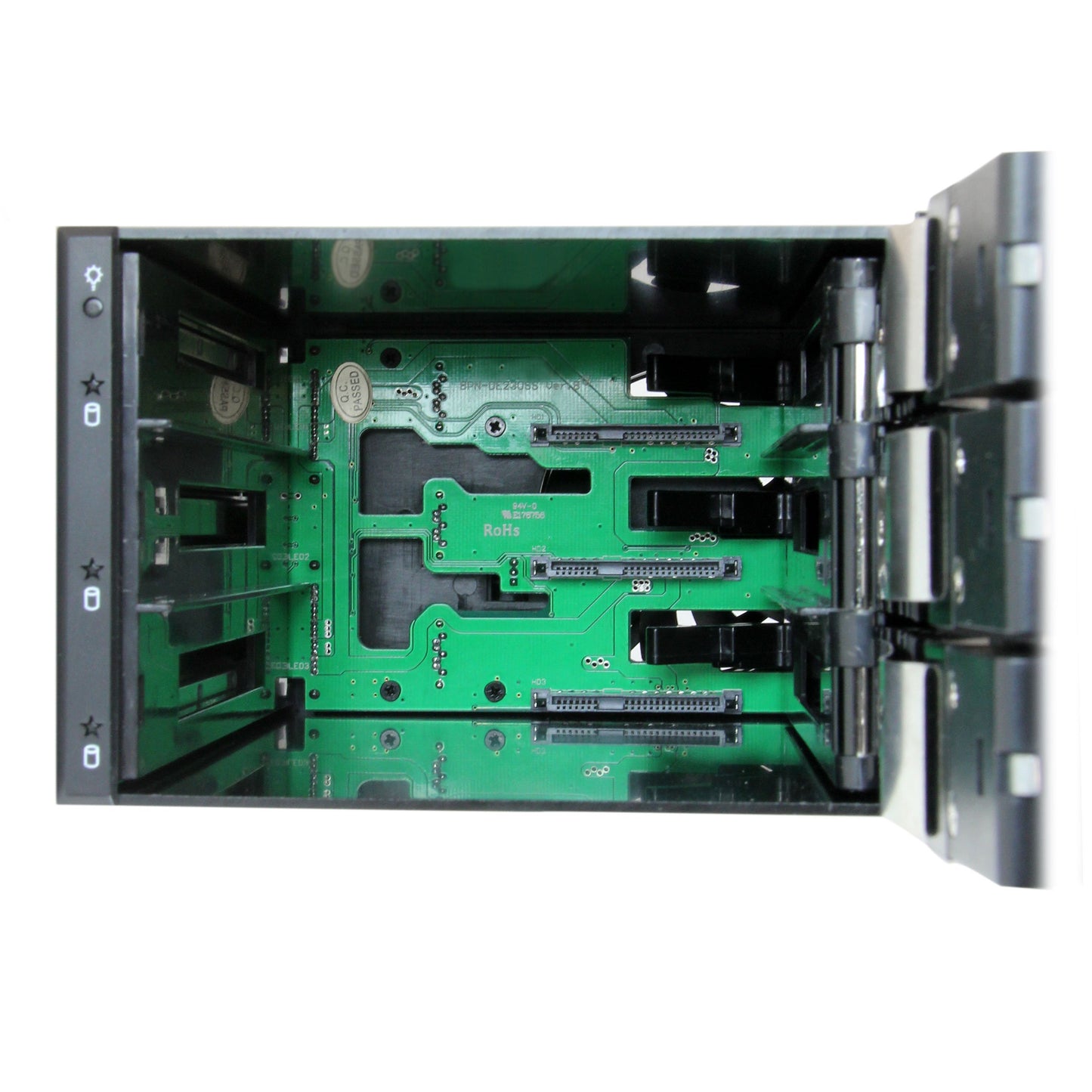 StarTech.com 3-Bay Hot Swap Backplane for 3.5in SAS II/SATA III - 6 Gbps HDD - Aluminum Trayless Mobile Rack Backplane (HSB3SATSASBA),Black